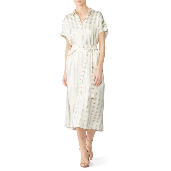 $895 Co Spring-Summer 2019 Neutral/Ivory Shirt Dress Missing Belt See Pictures - Picture 9 of 12